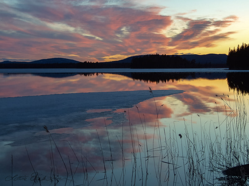 SE_lake_sunset_reflection_colourful_sky_icefloe