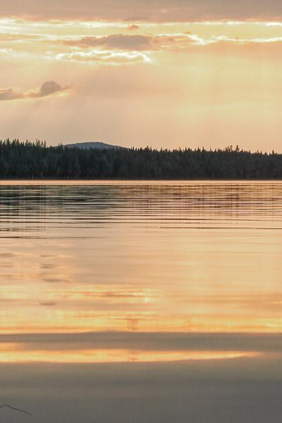 Se Lake Tranquil Golden Sunset Reflections