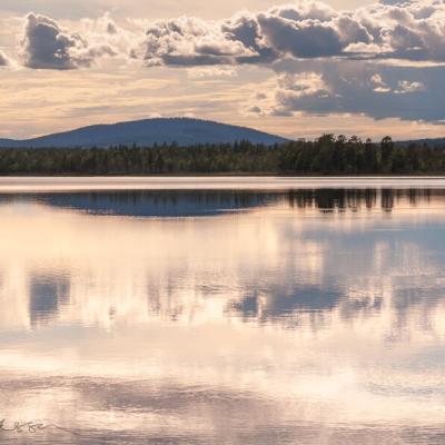 Se Norrbotten Lake Mountains Clouds Reflections900