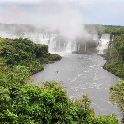 Br Foz Do Iguacu Waterfalls River Boat Rainforest 