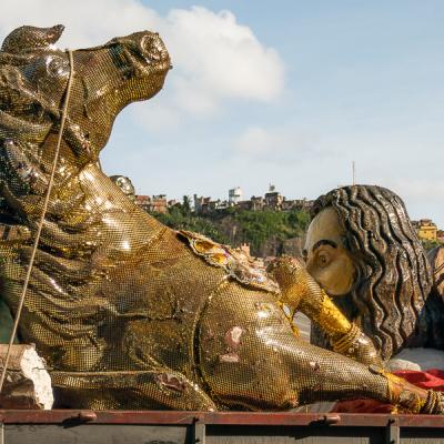 Brazil Riodejaneiro Carneval Horse Sculpted Discarded Glittering900