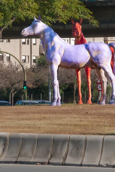 Spain Horses Statues Colourful Roundabout900