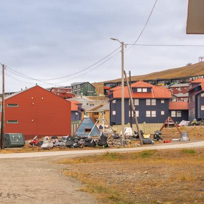 Svalbard Longyearbyen Colour Coordinated Houses Residential Area900